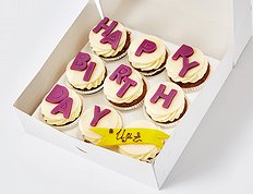 Капкейки Happy Birthday - purple style! 