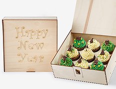 Новогодний набор капкейков "Chocolate New Year" XXL - Wood Box